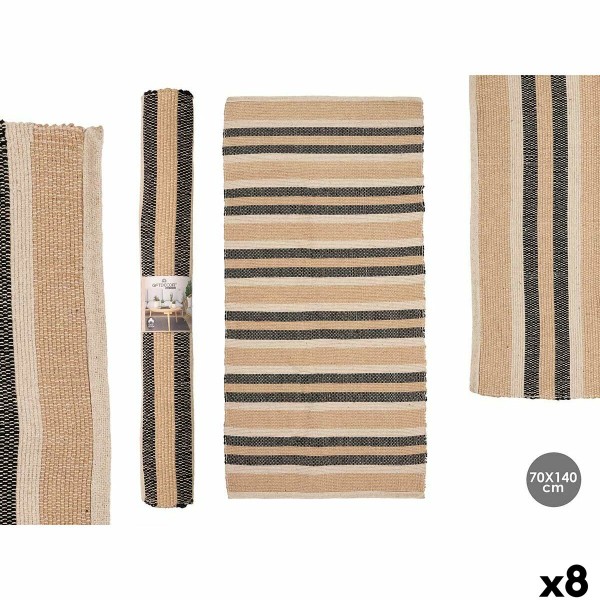 Carpet NO.04 White Brown Black 70 x 140 cm (8 Units)