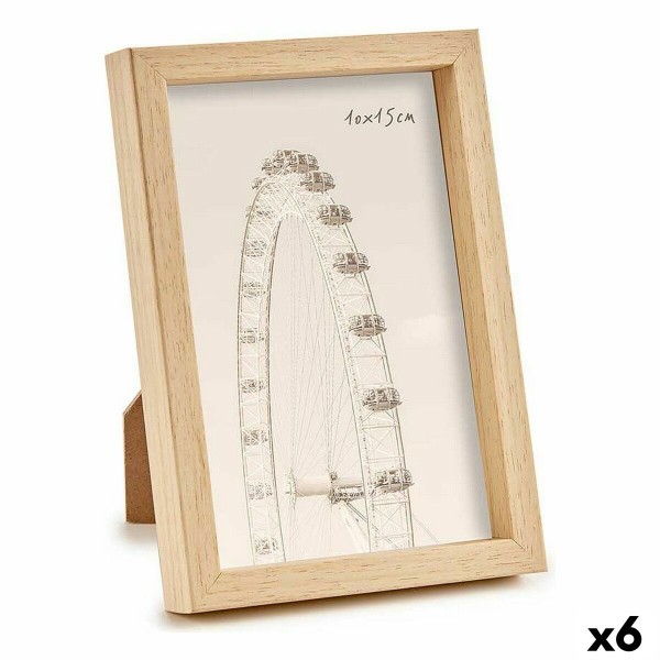 Photo frame WPC1020ML-1 Brown Natural Plastic (6 Units)