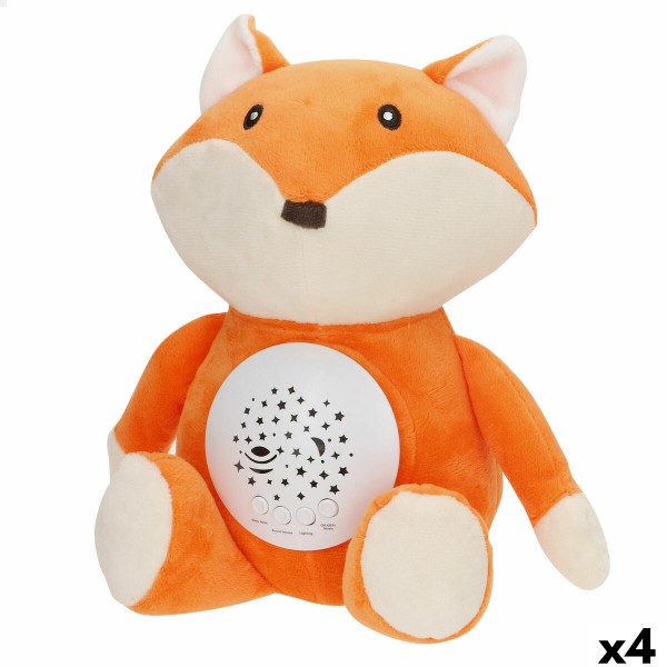 Plush Toy Projector Colorbaby Plush Plastic 25 x 27 x 13 cm (4 Units)