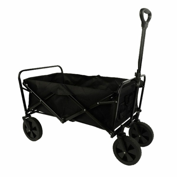 Marbueno Folding Multi-Purpose Trolley Steel 150 KG Black Garden Beach Camping 86X50X59 cm