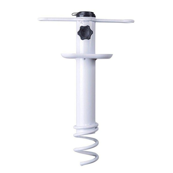 Marbueno Suction Parasol Spike Steel White 35.5x15x6 cm Beach and Garden 10506