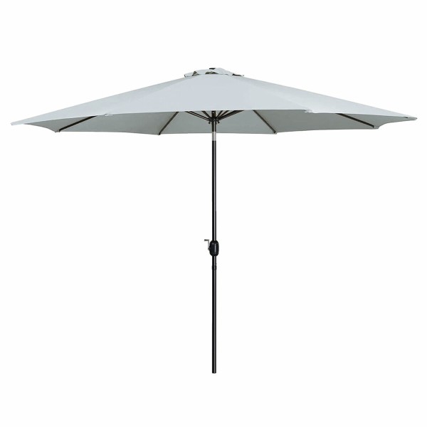 Marbueno Umbrella Steel 8 Ribs D300 cm Polyester White Garden, Pool, Terrace 10487