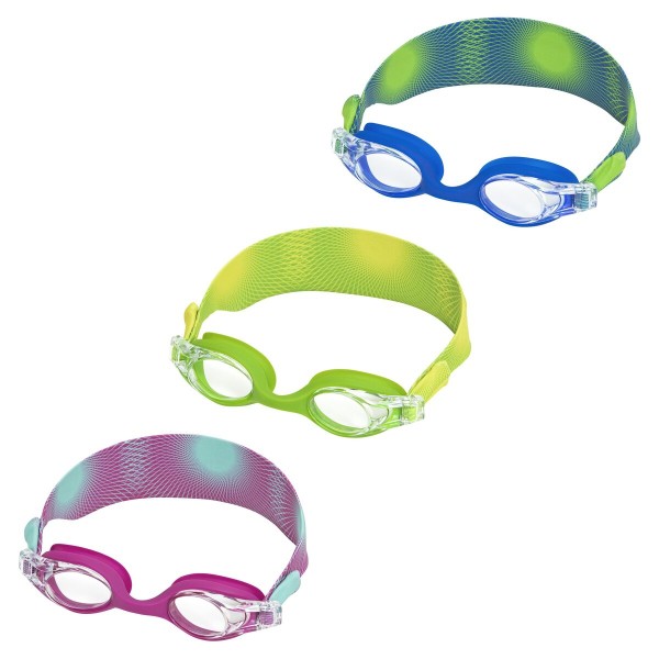 Bestway Junior Swimming Goggles Silicone Strap Anti-Fog Assorted Colors 7+ Years 21177