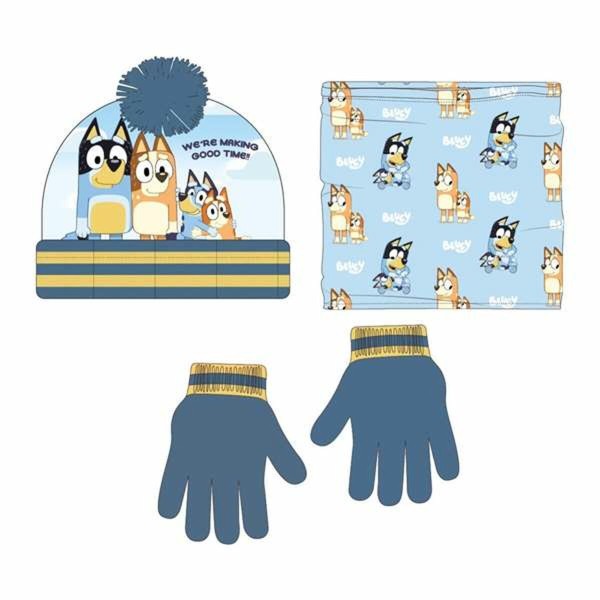 Hat, Scarf and Gloves Bluey 2-8 Years