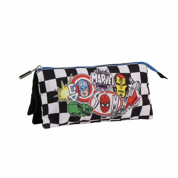 Trīsvietīgs futrālis The Avengers Melns 2,2 x 1,1 x 22,5 cm