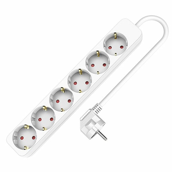 6 kištukų lizdas be maitinimo jungiklio TM Electron (1,5 m)