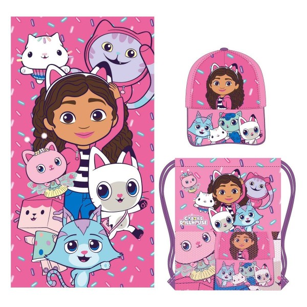 Kylpypyyhe Gabby's Dollhouse Pinkki