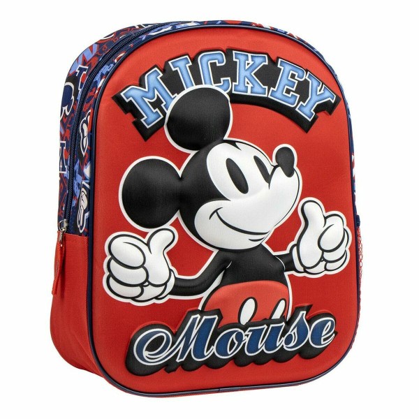 Skolas soma Mickey Mouse Sarkans 25,0 x 31,0 x 10,0 cm