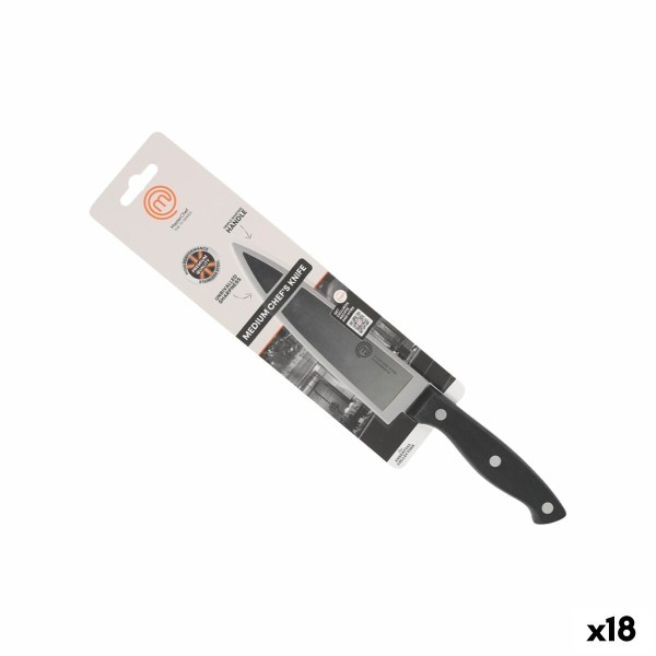 Keittiöveitsi MasterChef Chef Musta Hopeinen 15 cm (18 osaa)