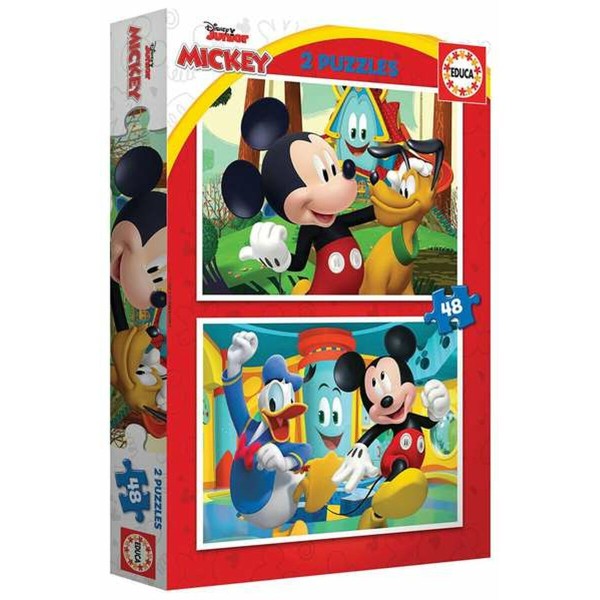 Puzle un domino komplekts Educa Mickey Mouse Fun House 2 x 48