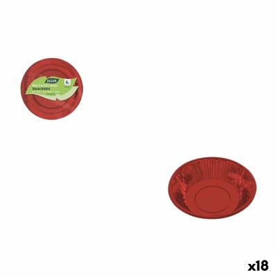 Plate set Algon Red 450 ml...