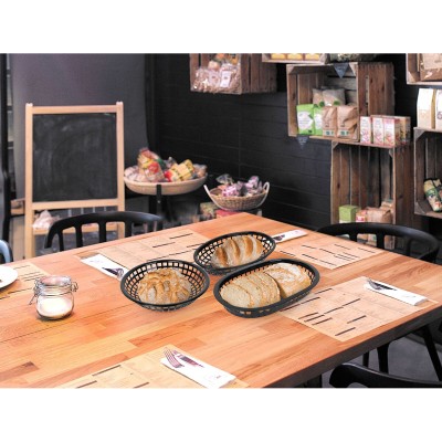 Bread Basket Black Plastic...