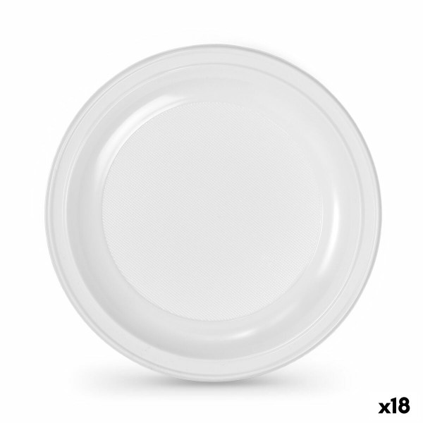 Taldrikute komplekt Algon Plastmass 22 cm 22 x 22 x 1,5 cm 10 Tükid, osad (18 Ühikut)