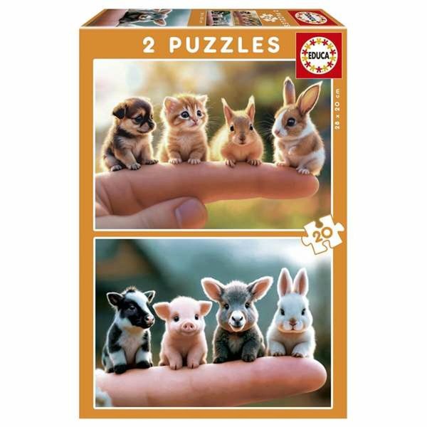 Puzle un domino komplekts Educa Baby Animals (2 gb.)