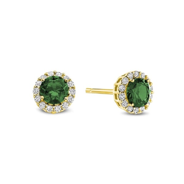 Ladies' Earrings New Bling 9NB-1533 Green