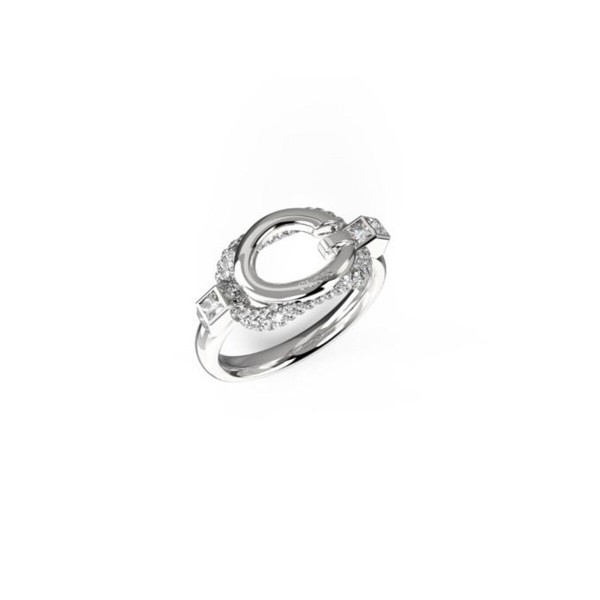 Ladies' Ring Guess JUBR04513JWRH56 Silver 16