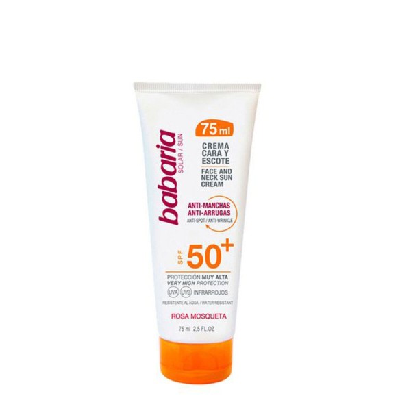 Maksaläiskiä ehkäisevä aurinkoemulsio Cara & Escote Babaria 8410412029889 SPF 50+ (75 ml) SPF 50+ 75 ml