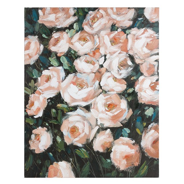 Картина маслом Roses Древесина сосны (80 X 4 x 100 cm)
