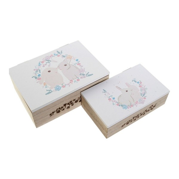 Набор декоративных ящичков DKD Home Decor Деревянный MDF (17 x 12 x 6 cm)