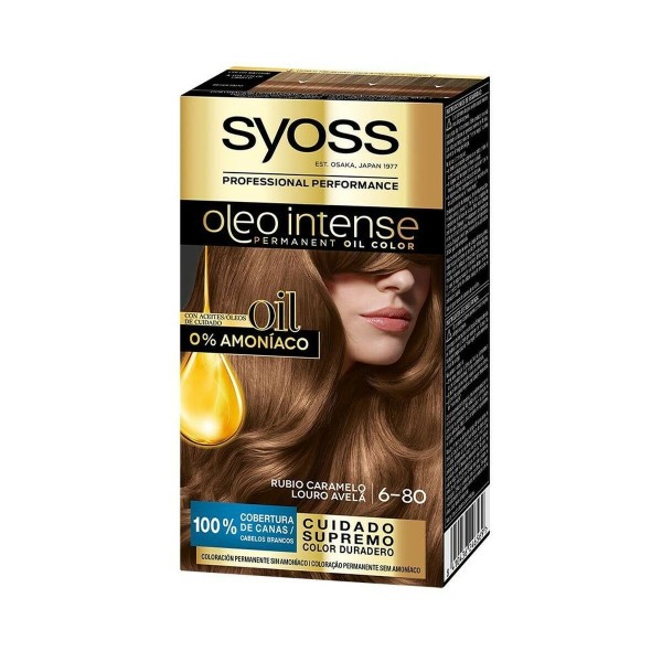 Ilgalaikiai dažai Syoss Olio Intense Be amoniako Nº 6,80 Karamelinis šviesus