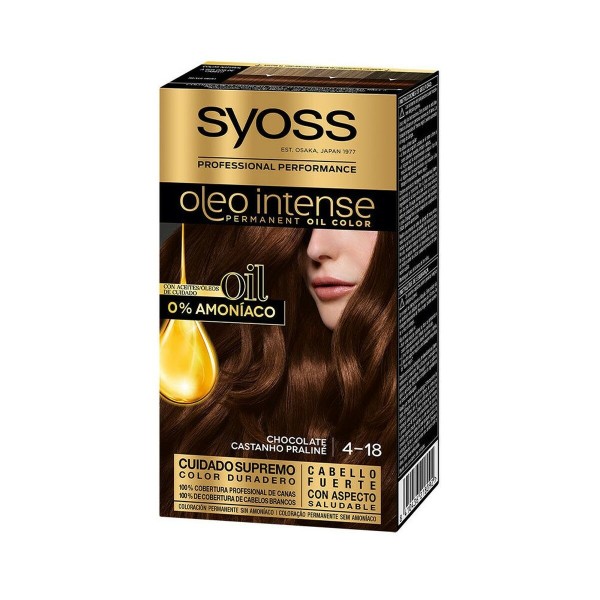 Noturīga Krāsa Syoss Olio Intense Nesatur Amonjaku Nº 4,18 Šokolāde