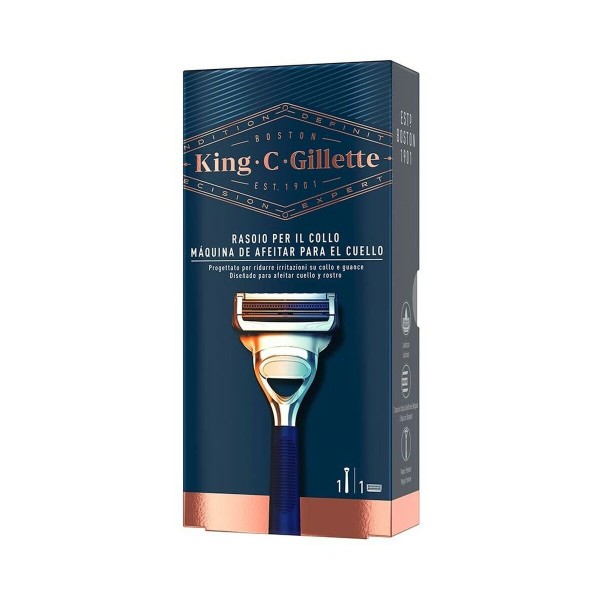 Rankinis skutimosi peiliukas King C Gillette Neck Razor Mėlyna