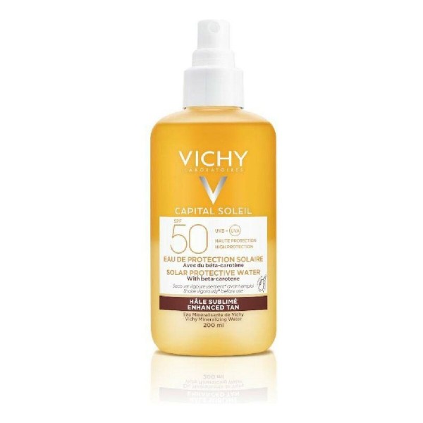Saules bloķēšanas līdzeklis Capital Soleil Enhanced Tan Vichy 101094 Spf 50 Spf 50 200 ml