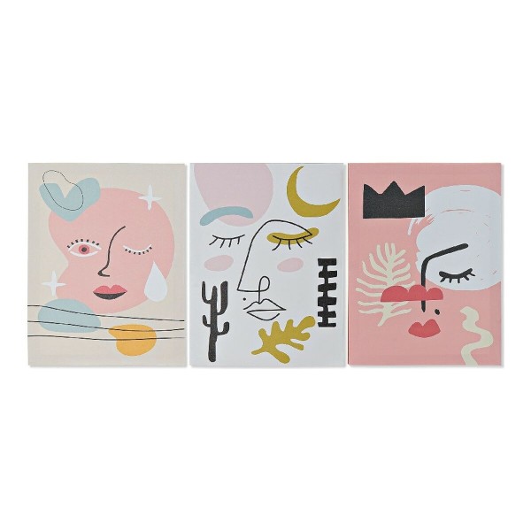 Maalaus DKD Home Decor Face Kangas Abstrakti (30 x 1,8 x 40 cm)