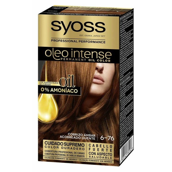 Постоянная краска Syoss Olio Intense Без аммиака Nº 6.76 Cobrizo ambar