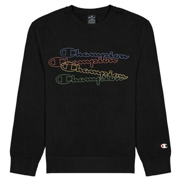 Детская толстовка Champion Crewneck Script Logo Boy Чёрный