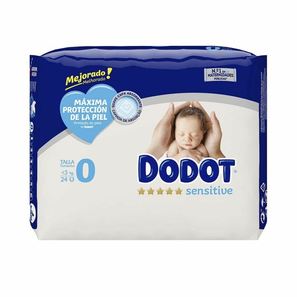 Одноразовые подгузники Dodot Sensitive Размер 0 (24 uds)
