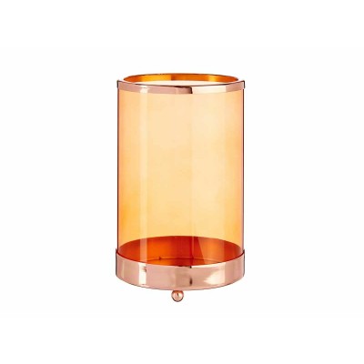 Candleholder Copper Amber...