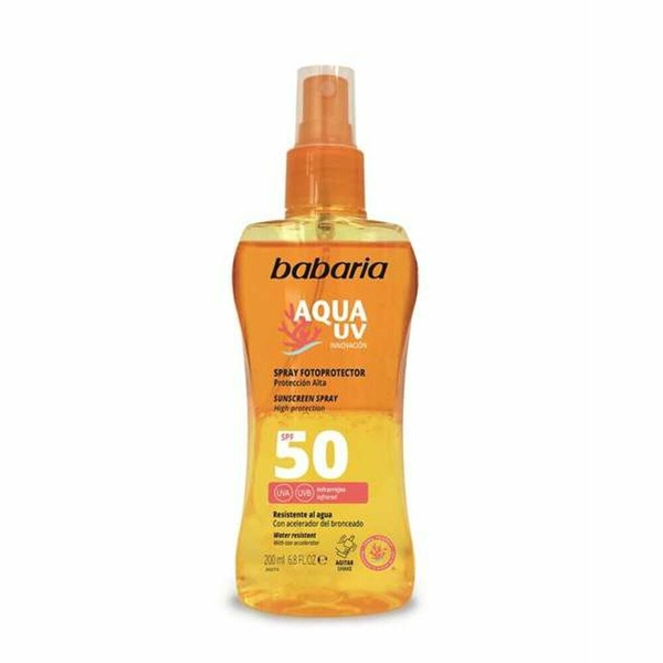 Saules Aizsarglīdzeklis Ķermenim Babaria Solar Aqua UV Spf 50 (200 ml)