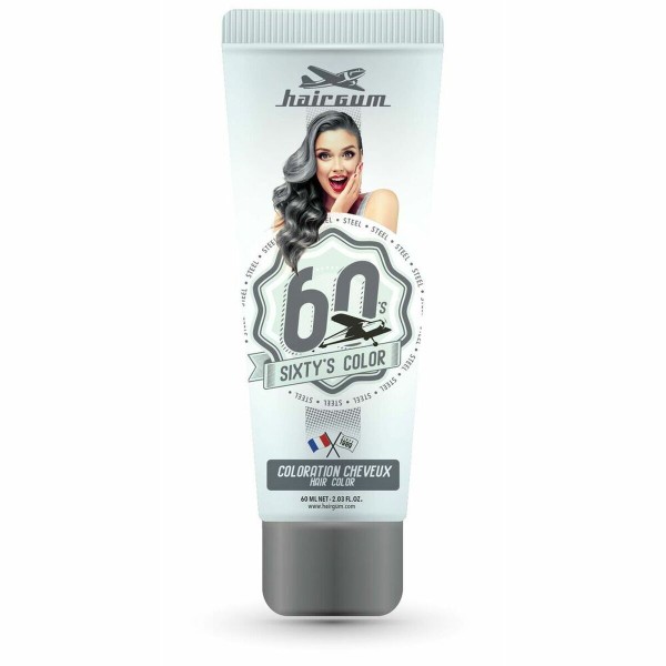 Pusiau laikinas dažas Hairgum Sixty's Color Plienas (60 ml)