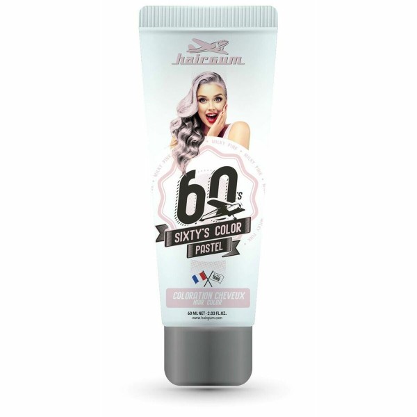 Poolpüsiv värv Hairgum Sixty's Color milky pink (60 ml)