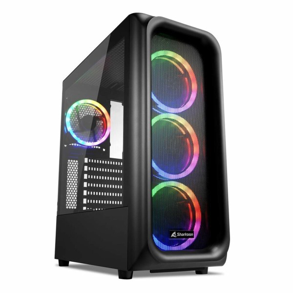 ATX pusiau bokšto tipo korpusas Sharkoon TK5M RGB ATX Juoda