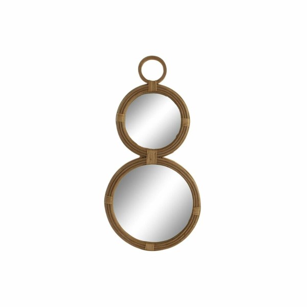 Seinapeegel DKD Home Decor 41 x 2 x 83 cm Kristall Naturaalne Pruun Troopiline