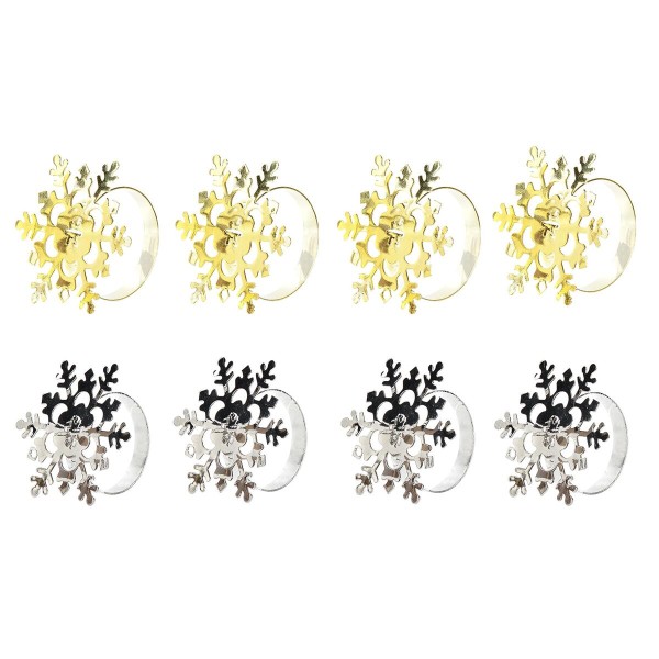 Servetėlės laikiklis DKD Home Decor Rinkinys Metalinis Snaigės (5 x 5 x 17 cm) (2 vnt.)