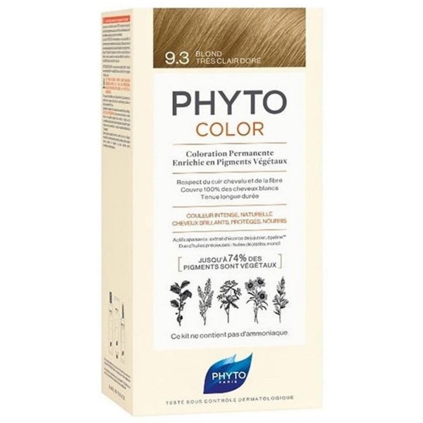 Nuolatinės spalvos dažymo Phyto Paris Phytocolor 9.3-rubio dorado muy claro
