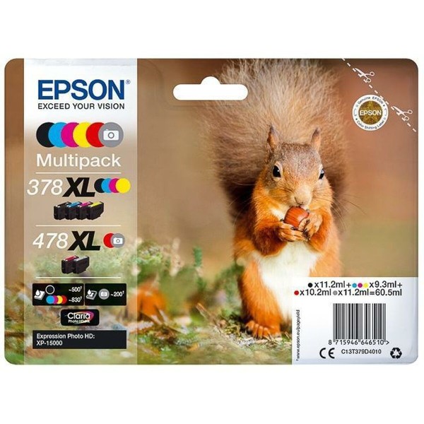 Originaalne Tindikassett Epson Multipack 6-colours 378XL / 478XL Claria Photo HD Ink Must