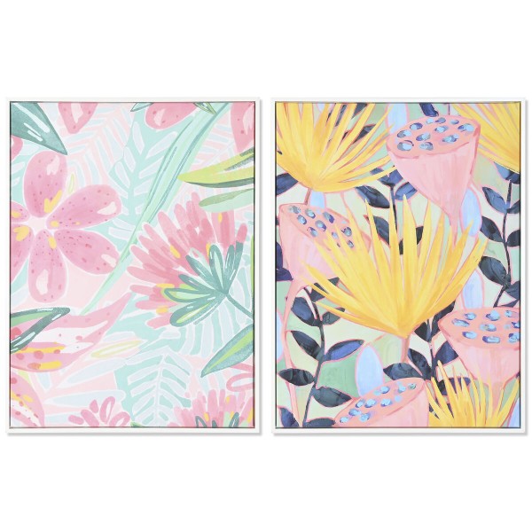 Картина DKD Home Decor 60 x 4 x 80 cm современный Лист растения (2 штук)