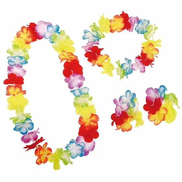 Set of Fancy Dress Accessories My Other Me Multicolour Hawaiian Woman M