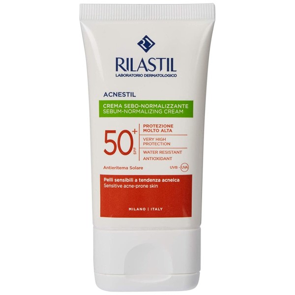 Sauļošanās krēms sejai Rilastil Sun System Acnestil Sebumu Regulējošs Spf 50 (40 ml)