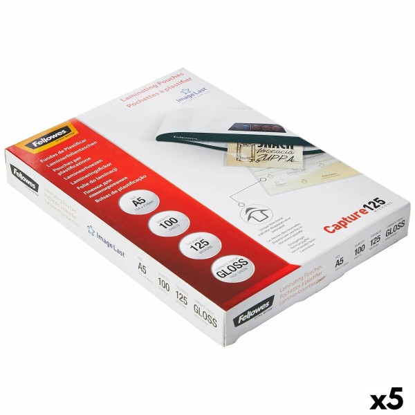Laminating Pouches Fellowes 100 Dalys A5 Skaidrus (5 vnt.)