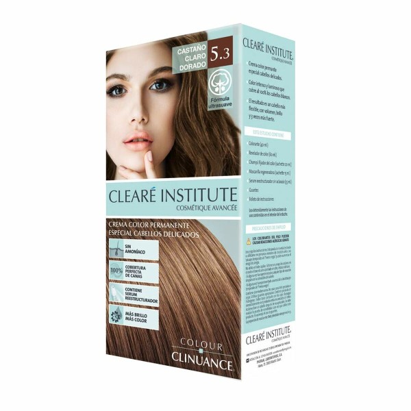 Püsivärvikreem Clearé Institute Colour Clinuance Nº 5.3-castaño claro dorado
