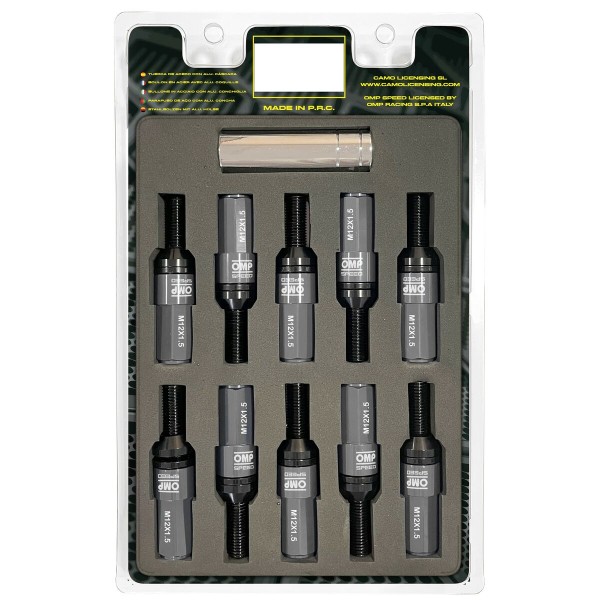 Skrūvju komplekts OMP OMPS09981202 28 mm Sudrabs M12 x 1,50