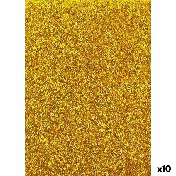 Paber Fama Glitter Kuldne EVA Kumm 50 x 70 cm (10 Ühikut)