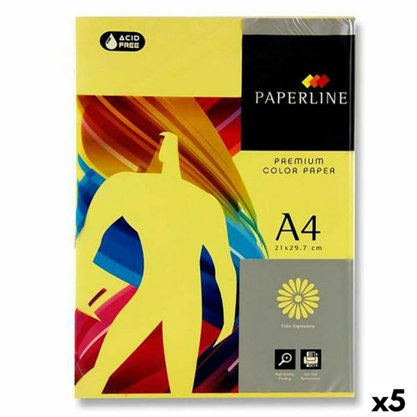 Printer Paper Fabrisa Paperline Premium A4 80 g/m² 500 Sheets Yellow (5 Units)