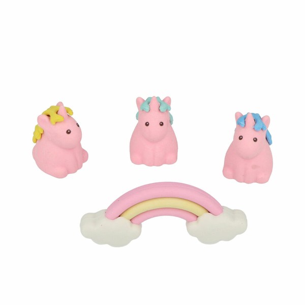 Eraser Set Inca Unicorn Rainbow (4 Units)