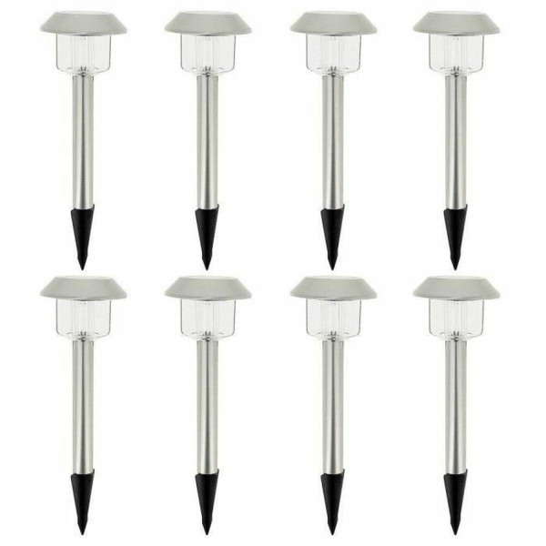 Solārā lampa Lumisky Alesia LED Sudrabains Nerūsējošais tērauds Auksts balts (8 gb.)